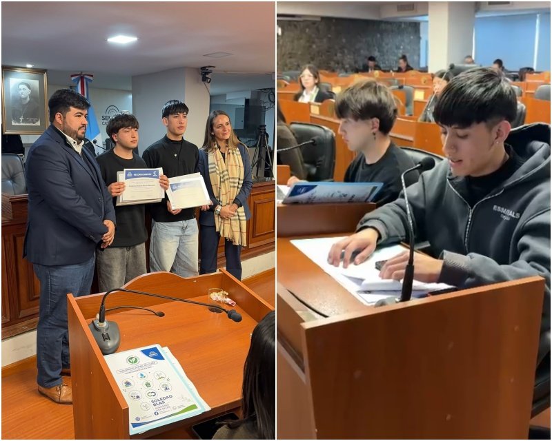 Estudiantes de Belén presentaron "EcoLoop" en el Senado Provincial: una propuesta de economía circular para la gestión de residuos
