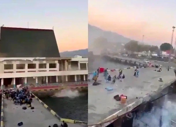Impacto y desastre en Indonesia: los estremecedores videos de estructuras colapsando tras sismo de 7,7