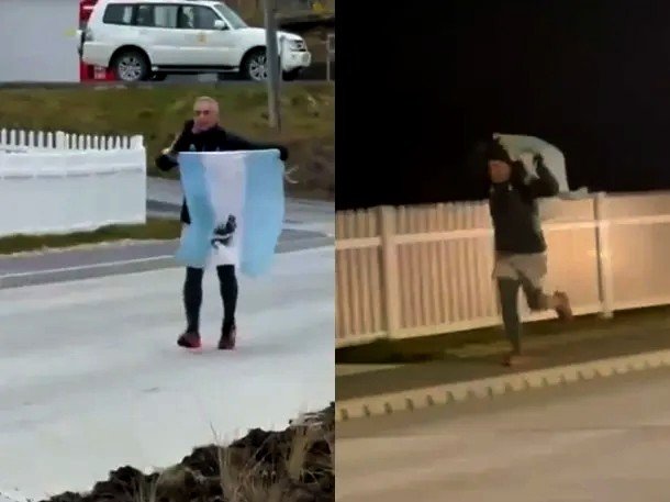 Valiente: veterano de Malvinas volvió a las islas tras más de 40 años y flameó la bandera de Argentina