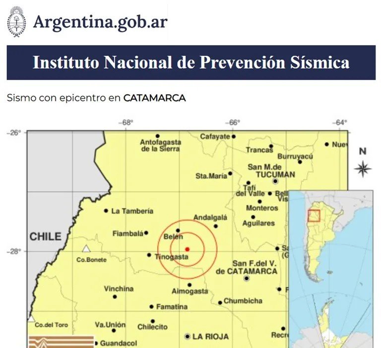 Sismo de 2.6 grados se sintió en las cercanías de Belén