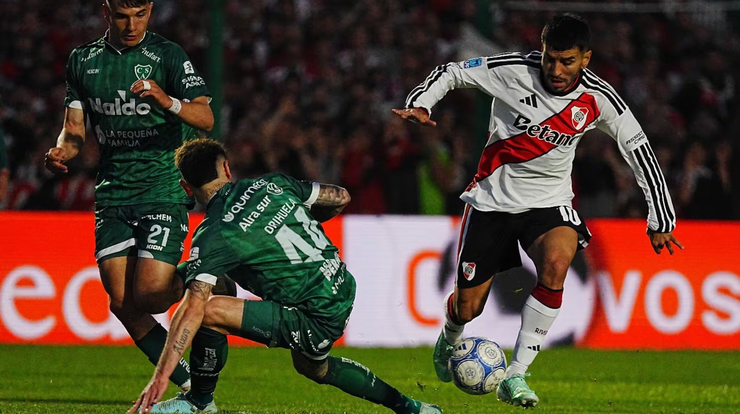 River empató 1-1 ante Sarmiento en Junín y sigue fuera de zona de playoffs