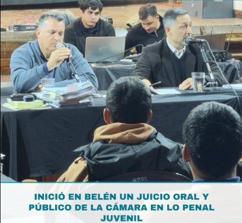 Inició en Belén un juicio oral y público de la cámara en lo penal juvenil