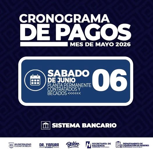 Cronograma de pago para empleados municipales de Belén