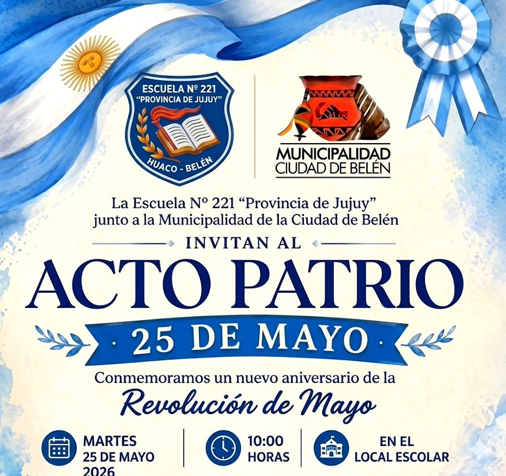 Acto Central por el Día de la Revolución de Mayo en Belén