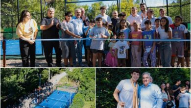 Photo of Con la presencia de Agustín Tapia, Las Juntas inauguró una cancha de pádel profesional