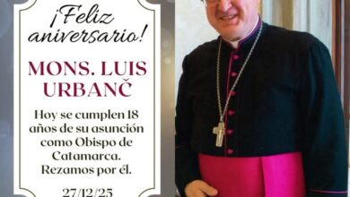 Photo of Mons. Luis Urbanc cumple 18 años como obispo al frente de la Iglesia de Catamarca