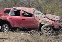 Photo of Un automóvil volcó en la Ruta 46, cerca del acceso a Rincón