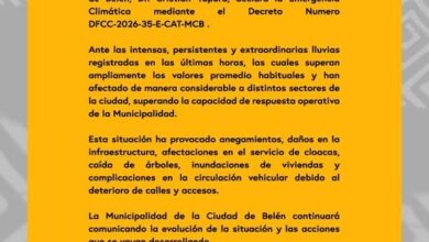 Photo of Belén declara la Emergencia Climática ante el fuerte temporal