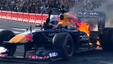 Photo of El drama que vivió un piloto de Fórmula 1: su auto se prendió fuego durante una exhibición