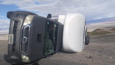 Photo of Volcó una camioneta cerca de El Peñon