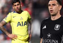 Photo of Alerta en la Selección Argentina: Cuti Romero salió llorando en Tottenham tras un violento choque y Dibu Martínez se lesionó en la entrada en calor de Aston Villa