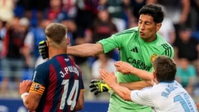 Photo of Una piña de Esteban Andrada desató una batalla campal en el derbi aragonés