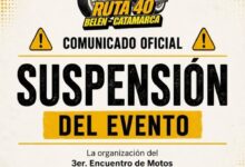 Photo of Se suspende el 3er. Encuentro de Motos Ruta 40 en Belén