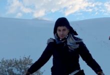 Photo of Increíble paisaje: una duna amaneció completamente cubierta de nieve